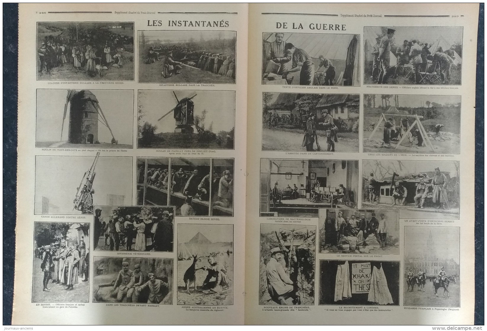 1915 - WW1 - LES SERBES UN PEUPLE  DE HÉROS - L'ASSASSINAT DE MISS EDITH CAVELL - LES INSTANTANÉS DE LA  GUERRE - 1914-18