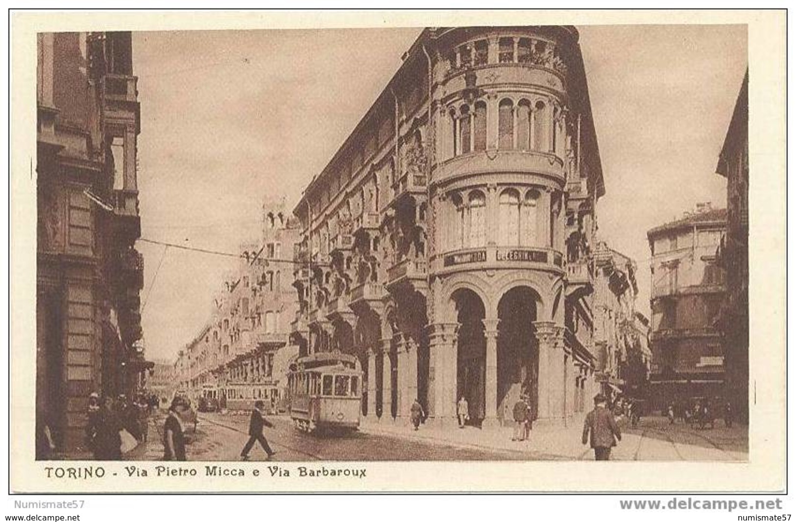 CPA TORINO - Via Pietro Micca E Via Barbaroux - Animée - Tramway - Transport