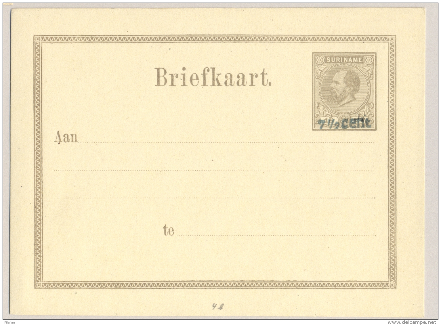 Suriname - 1876/9 - 4 Ongebruikte Briefkaarten - Not Used - Suriname ... - 1975