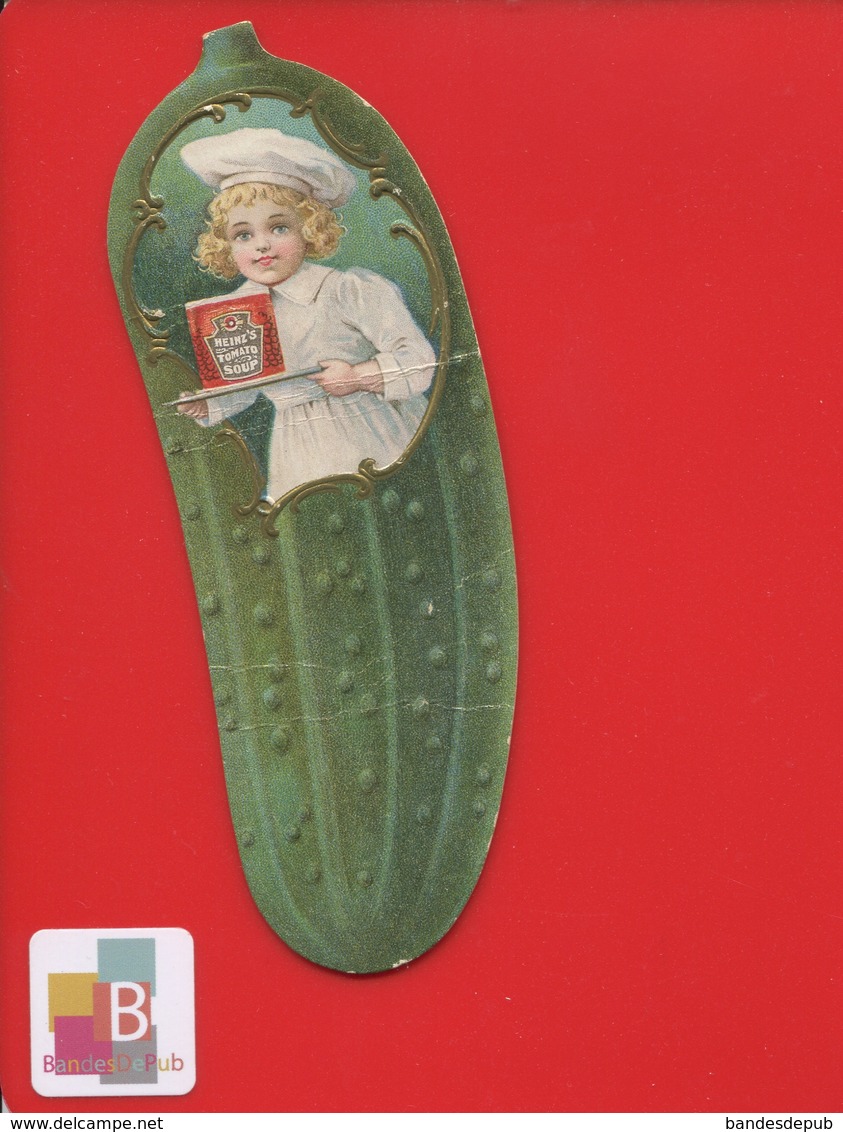 HEINZ CHROMO DECOUPIS EN FORME DE CORNICHON PETIT CUISINIER MARMITON PITTSBURGH 12,5 CM - Anges