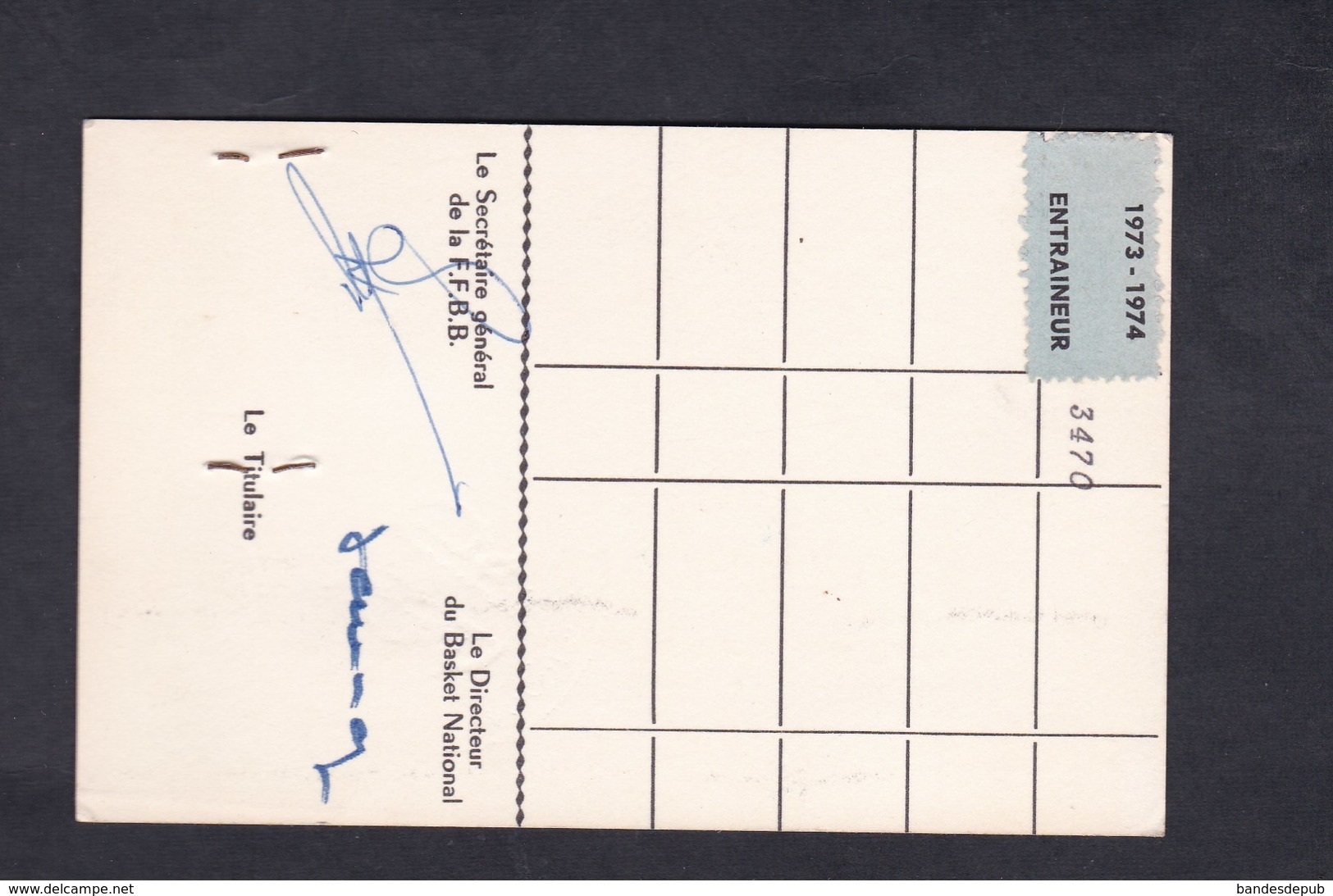 Carte Entraineur 1er Degre Federation Francaise Basket Ball Huguette Bedet Saint Dizier Haute Marne Ligue Champagne - Autres & Non Classés