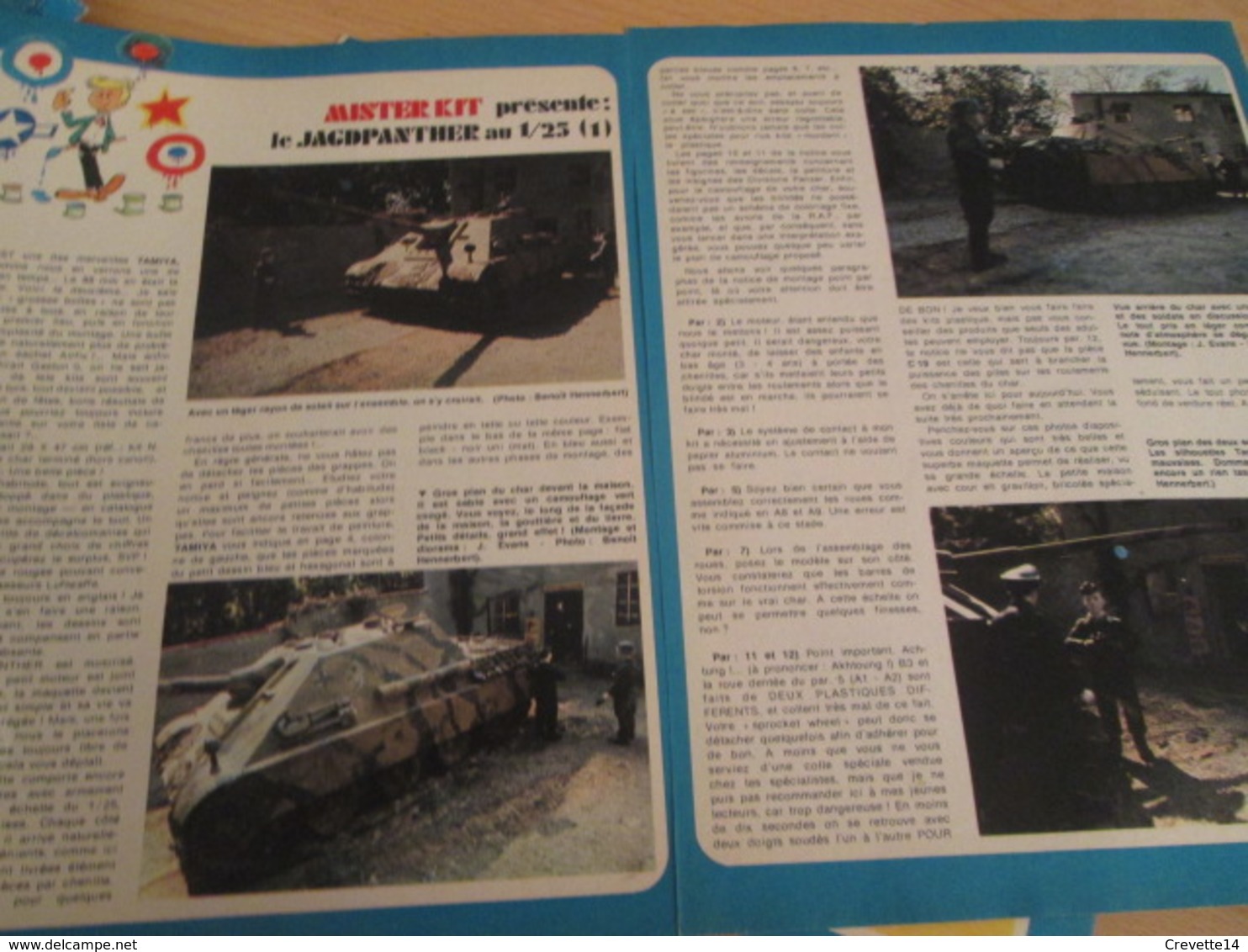 Page Issue De SPIROU Années 70 / MISTER KIT Présente : DOUBLE PAGE / LE JAGDPANTHER Au 1/25e Par TAMIYA - France