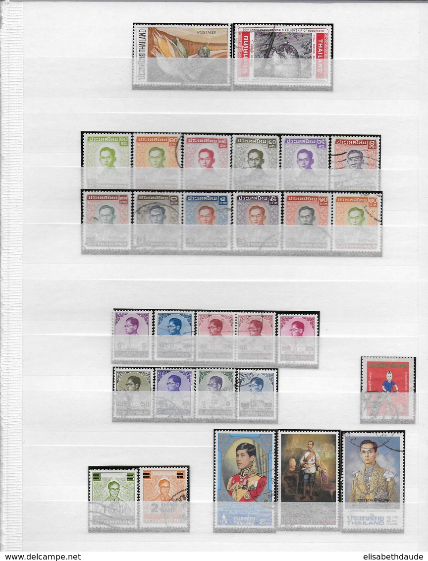 SIAM /THAILAN - BELLE COLLECTION OBLITERES (QUELQUES NEUFS MODERNES DONT CARNET) 16 SCANS - COTE IMPORTANTE NON FAITE