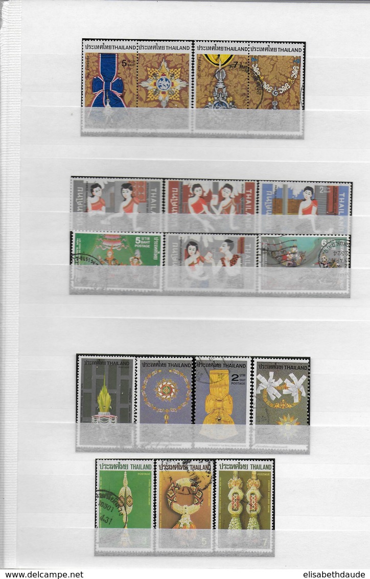 SIAM /THAILAN - BELLE COLLECTION OBLITERES (QUELQUES NEUFS MODERNES DONT CARNET) 16 SCANS - COTE IMPORTANTE NON FAITE