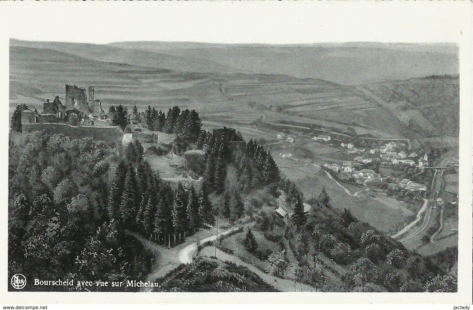 Bourscheid Avec Vue Sur Michelau.     ( 2 Scans ) - Bourscheid