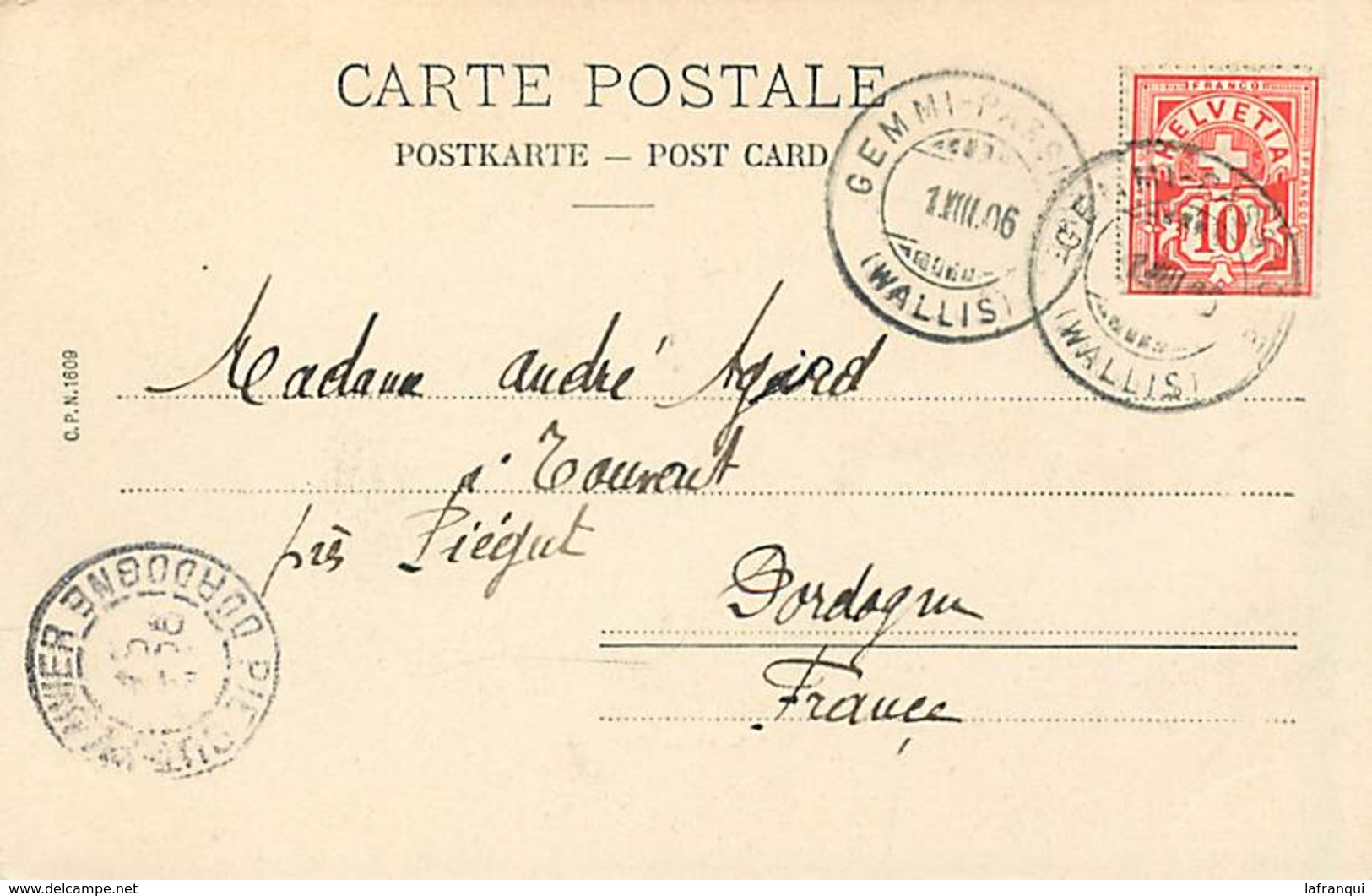 Suisse - Ref D384- Inden Et La Gemmi  - Carte Bon Etat  - - Inden