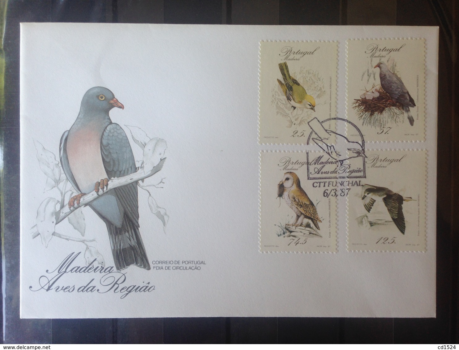 PORTUGAL  MADERE - Enveloppe 1er Jour - Série Oiseaux - Lettres & Documents