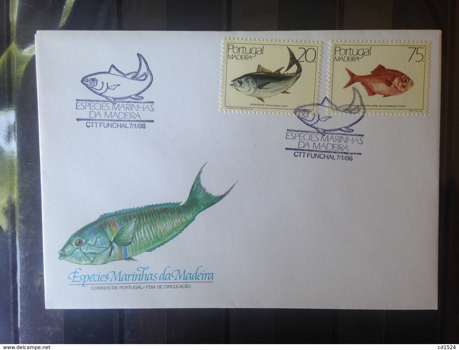 PORTUGAL  MADERE - Enveloppe 1er Jour - Série Poissons - Lettres & Documents