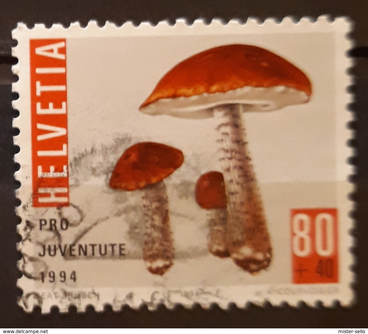 SUIZA 1994 Pro Juventute - Christmas Candles - Mushrooms. USADO - USED. - Gebraucht