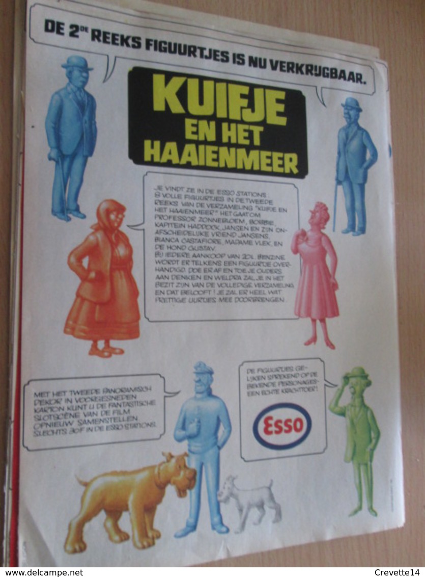 CLI518 / PAGE TIREE D'UNE REVUE ANNEES 60 / FIGURINES PUBLICITAIRES TINTIN ESSO FILM LE LAC AUX REQUINS - Kuifje