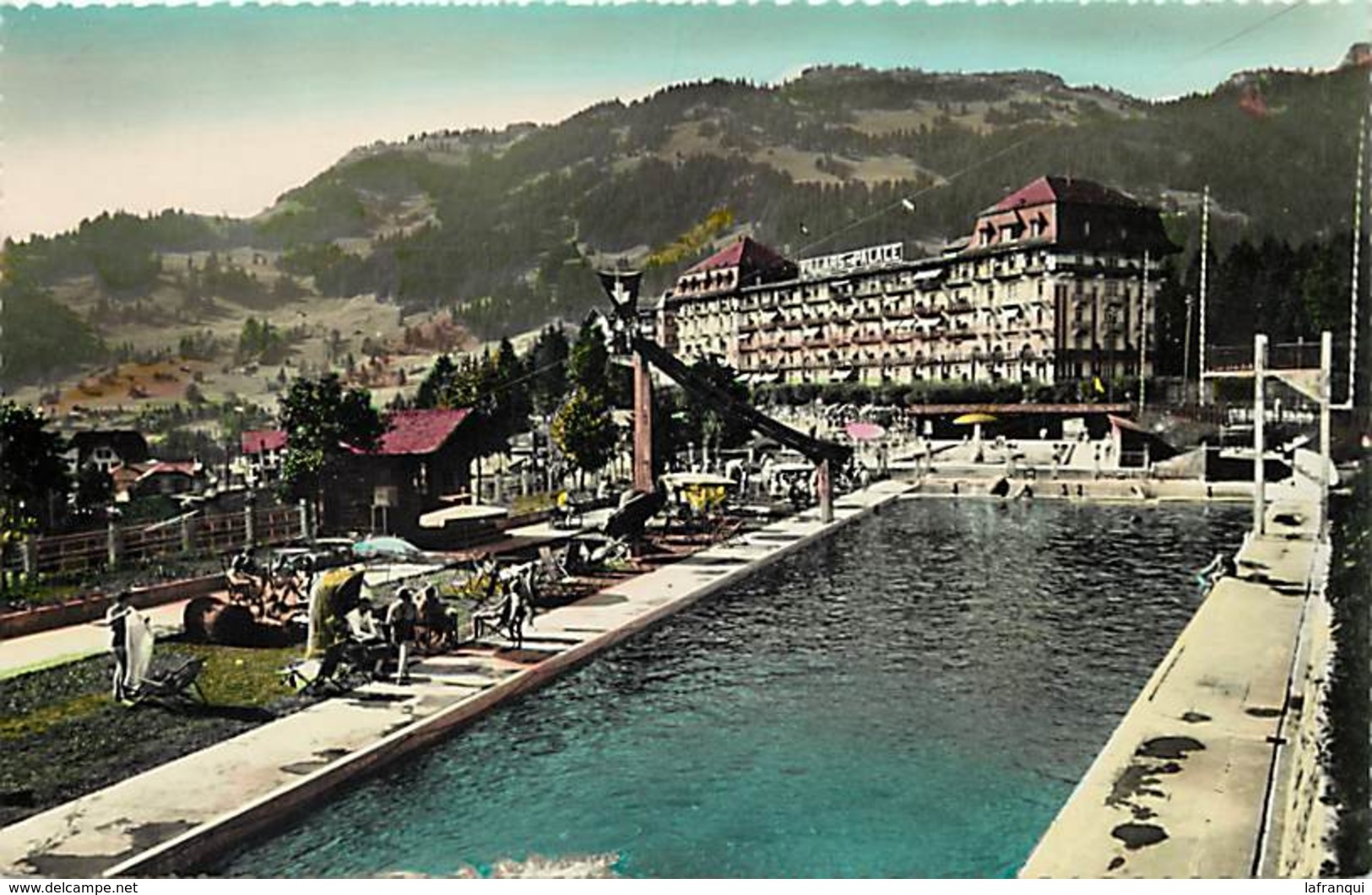 Suisse - Ref D369- Villars Sur Ollon - La Piscine  - Carte Bon Etat - - Villars-les-Moines