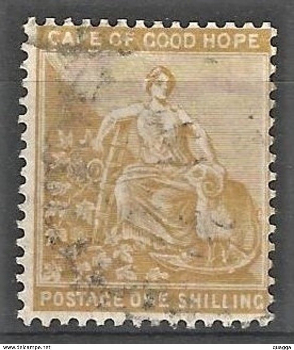 Cape Of Good Hope 1893-98. 1sh Yellow-ochre (wmk Cabled Anchor). SACC 62, SG 67. - Kap Der Guten Hoffnung (1853-1904)