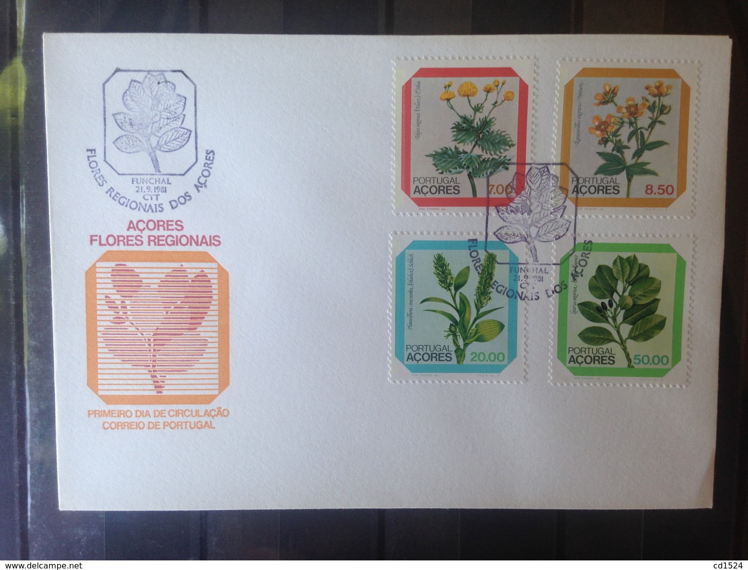 PORTUGAL  ACORES - Enveloppe 1er Jour - Série Fleurs - Lettres & Documents