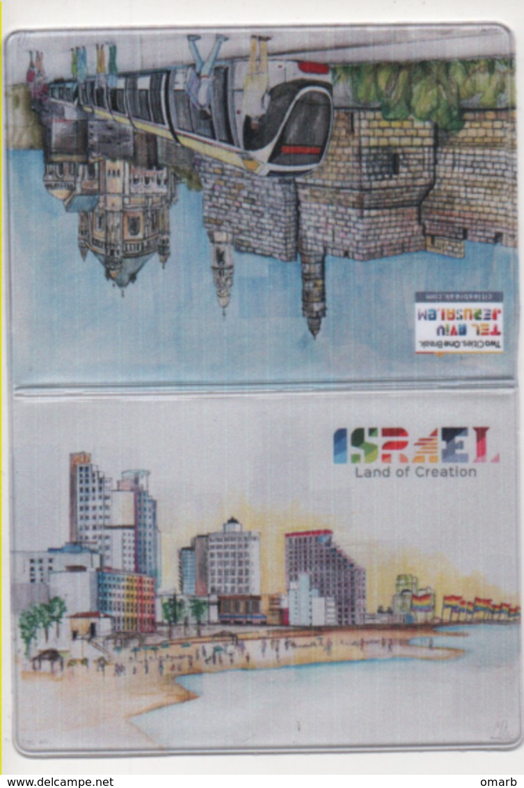 Alt1050 Israele Israel Turismo Tourism Gadget Merchandising Jerusalem Tel Aviv Porta-tessere Tram Promenade Spiaggia - Oggetti 'Ricordo Di'