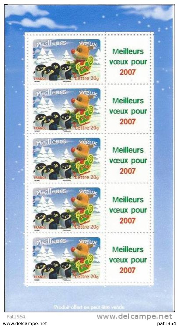 France 2006 Feuillet F3986Aa Avec 5 Timbres Personnalisés Meilleurs Voeux à La Faciale - Neufs