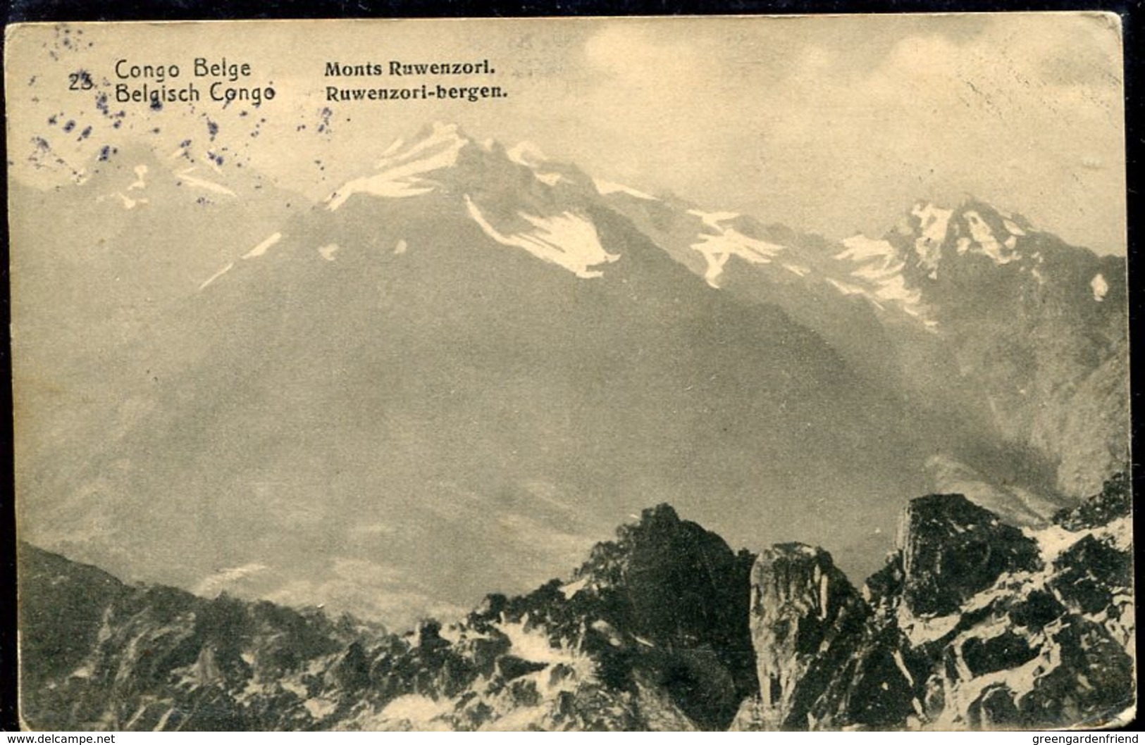 36460 Belg. Congo, Circuled Stationery Card 5c. Showing  The Mountain Of Ruwenzori In The African National Park, Geology - Autres & Non Classés