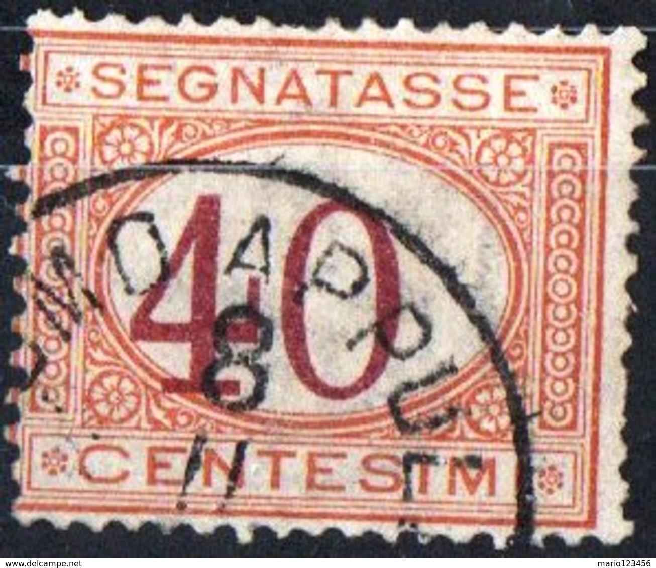 ITALIA, ITALY, SEGNATASSE, POSTAGE DUE, REGNO, 1870 FRANCOBOLLO USATO Y.T.  T9   Scott J9 - Segnatasse