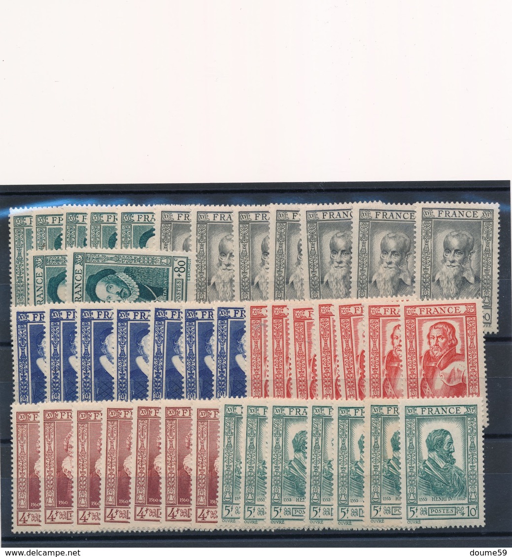 CA-232: FRANCE: Lot Avec Stock** N°587/592 (7 Séries) - Unused Stamps