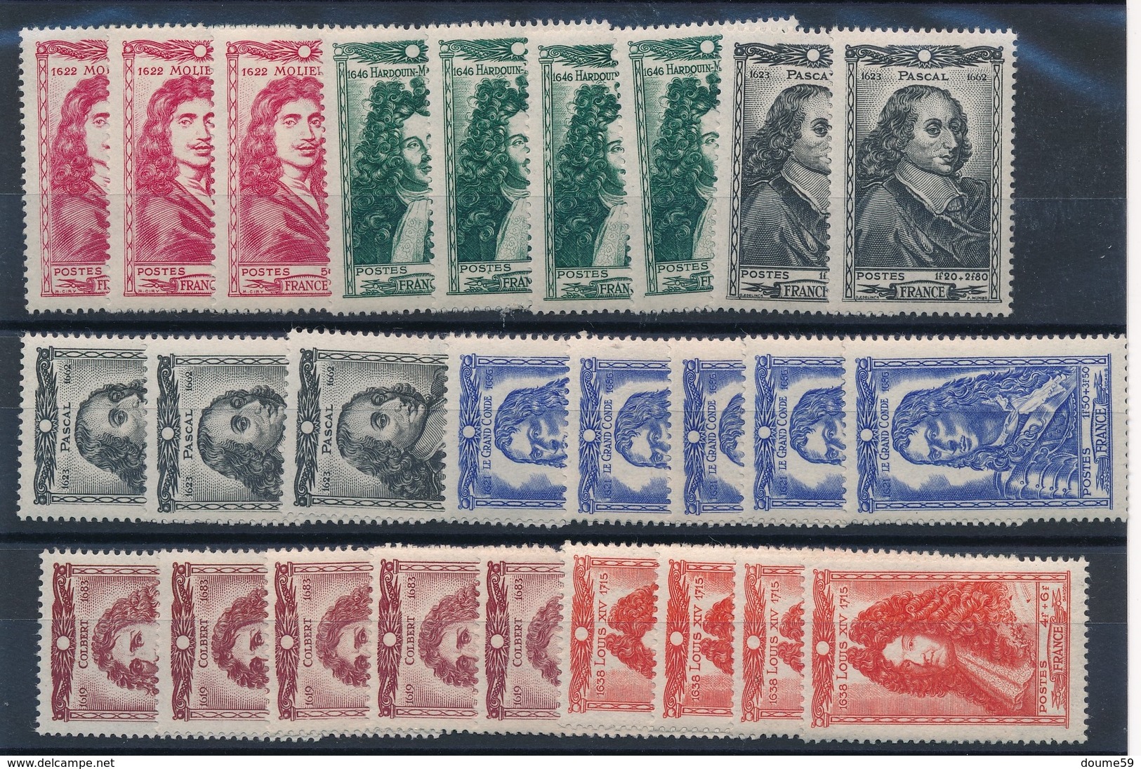 CA-234: FRANCE: Lot Avec Stock** N°612/617(8 Séries) - Unused Stamps