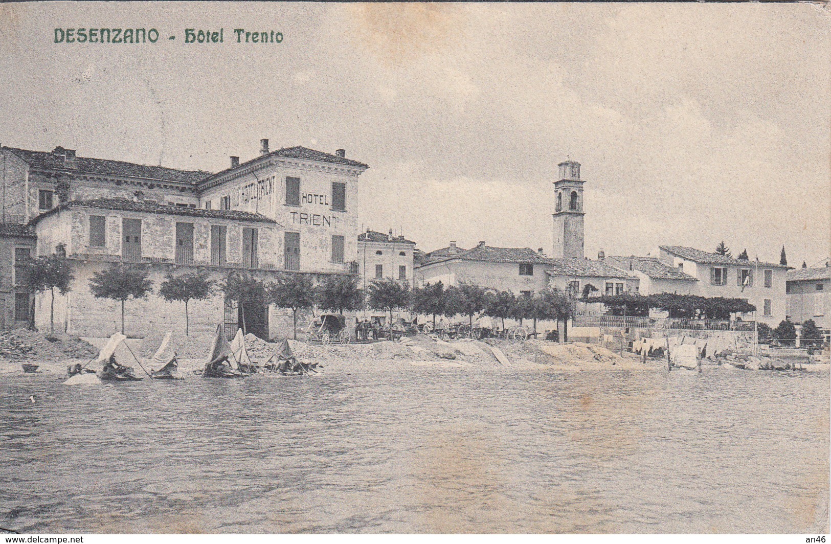 Desenzano-Lago Di Garda-Hotel Trento-Vg 1915.Integra E Originale100%an1-2 Scann- - Brescia