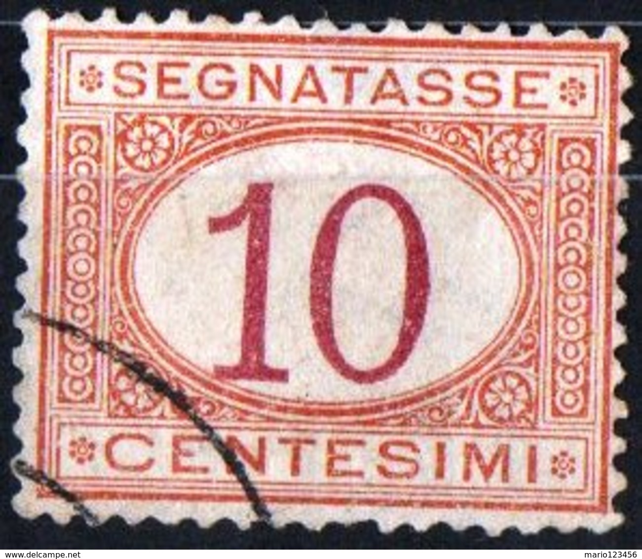 ITALIA, ITALY, SEGNATASSE, POSTAGE DUE, REGNO, 1890 FRANCOBOLLO USATO Un. S21    Michel P6b - Segnatasse