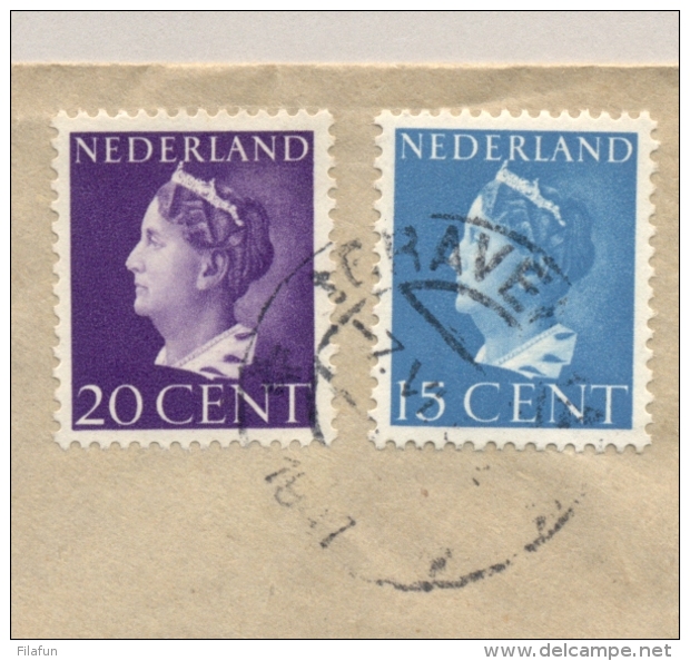 Nederland - 1947 - 15 En 20 Cent Konijnenburg Op KLM R-First Flight Amsterdam - Rome / Italy - Brieven En Documenten