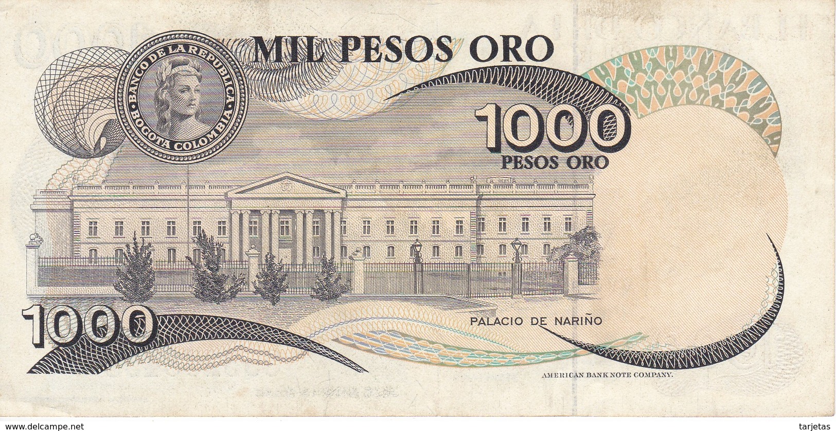 BILLETE DE COLOMBIA DE 1000 PESOS DEL AÑO 1979  (BANKNOTE) - Colombia