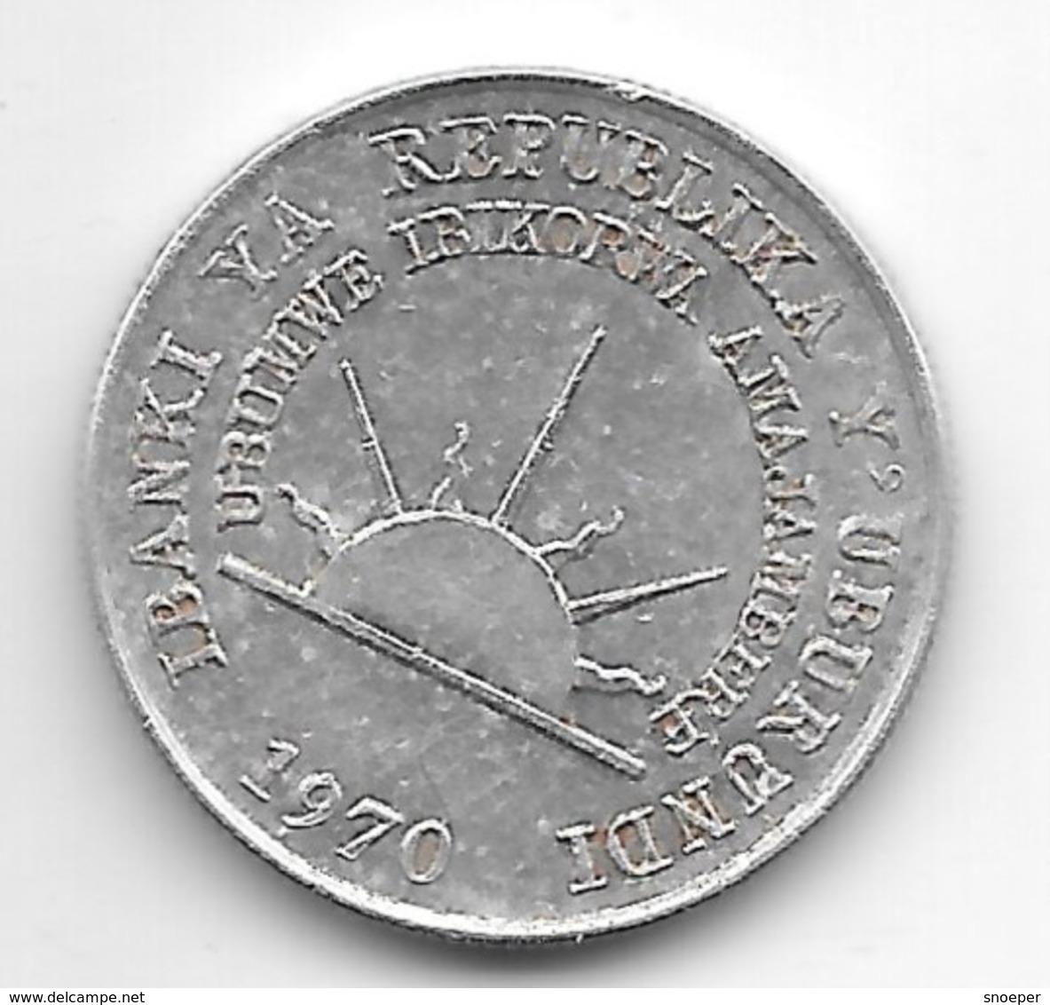 *burundi 1 Franc 1970  Km 18  Xf+ - Burundi