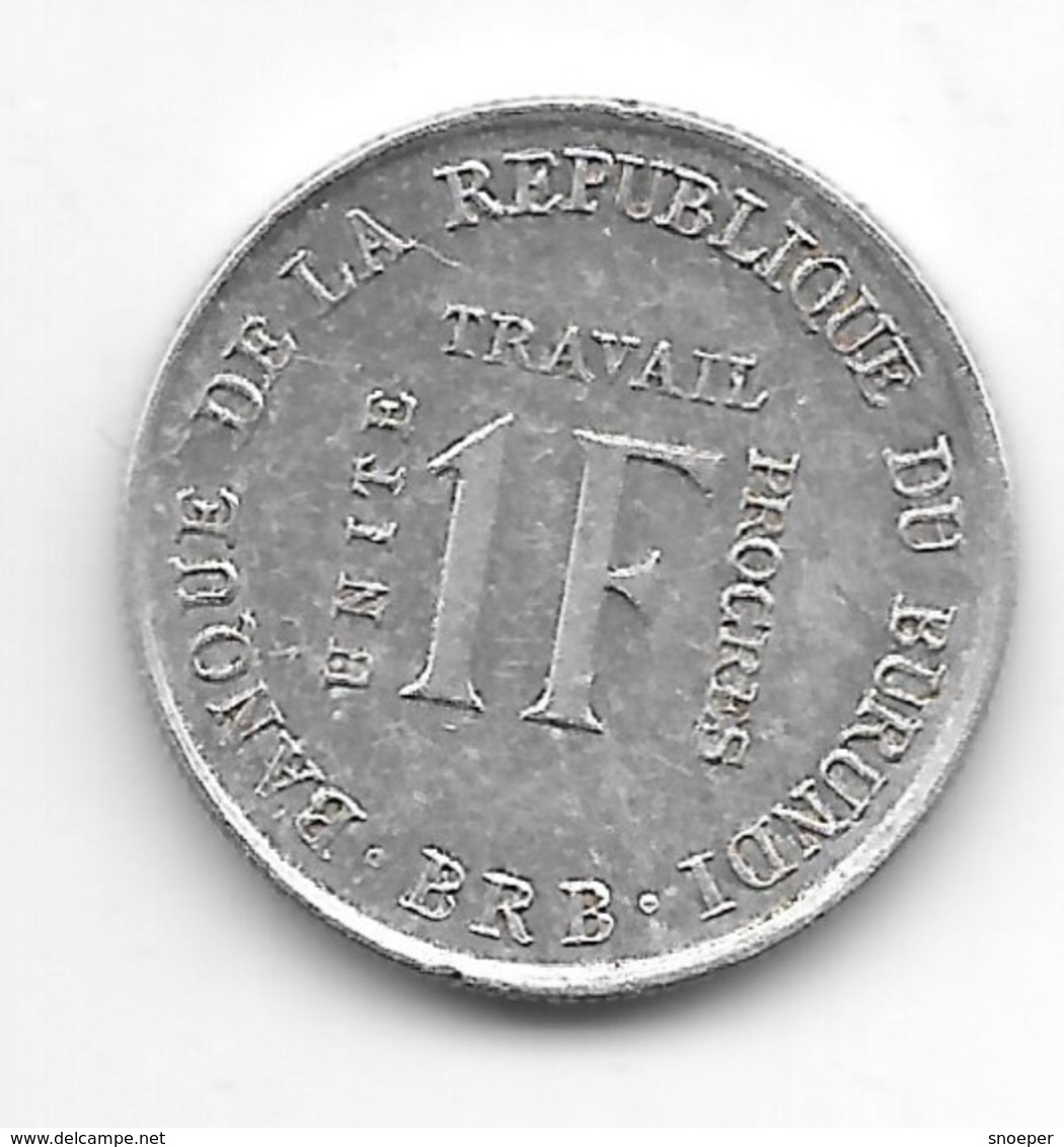 *burundi 1 Franc 1970  Km 18  Xf+ - Burundi