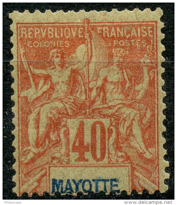 Mayotte (1892) N 10 * (charniere) - Unused Stamps