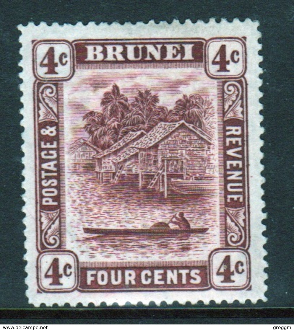 Brunei 4 Cent Maroon Single Definitive Stamp From 1924. - Brunei (...-1984)