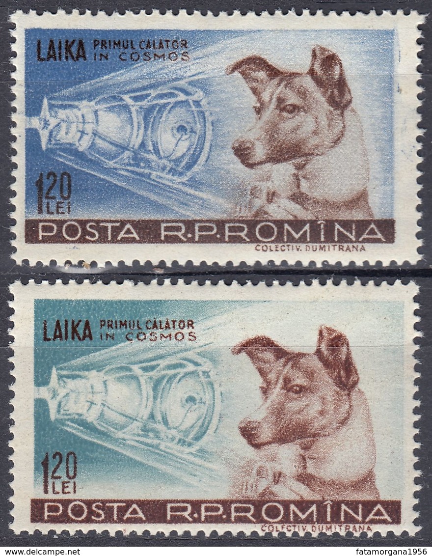 ROMANIA - 1957 - Serie Completa Nuova MNH: Yvert  1550/1551; 2 Valori; Laika E Lo Sputnik. - Unused Stamps