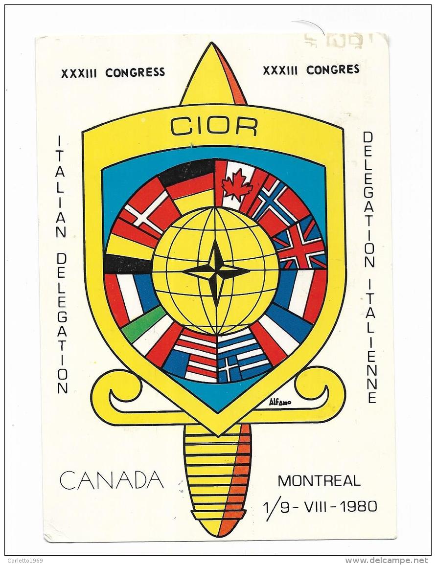 CANADA XXXIII CONGRESS ITALIAN DELEGATION ILLUSTRAZIONE ALFANO VIAGGIATA FG - Montreal