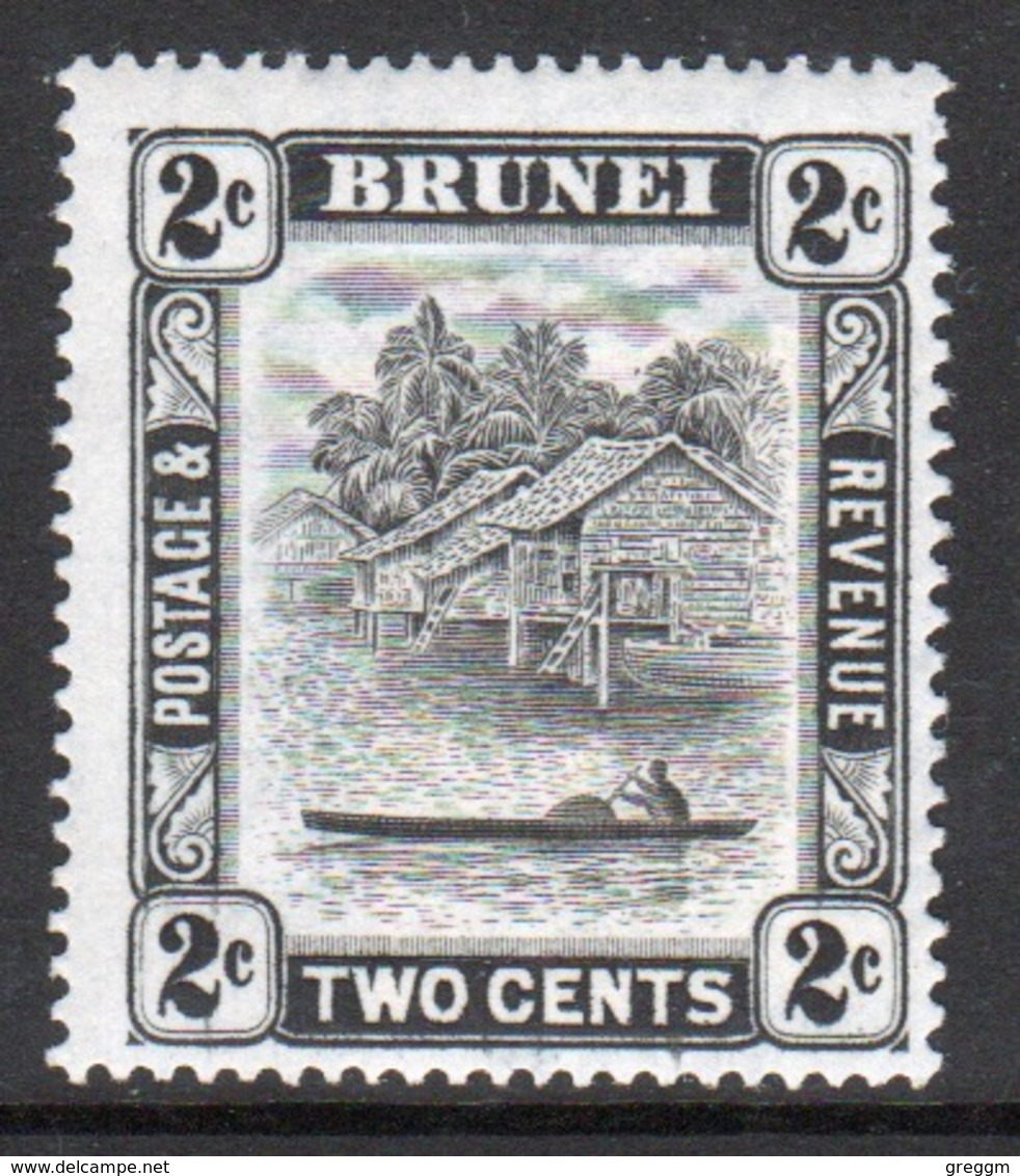 Brunei 2 Cent Grey Single Definitive Stamp From 1947. - Brunei (...-1984)