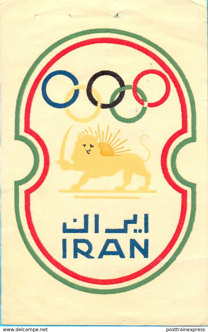 Iran. The Olympic Team Label. 13,5X8,5 Cm. - Other & Unclassified