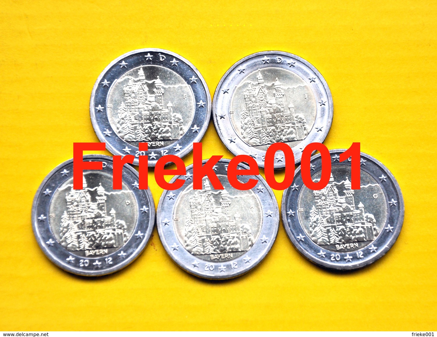 Duitsland - Allemagne - 5x 2 Euro 2012 Comm.(Neuschwanstein) - Duitsland