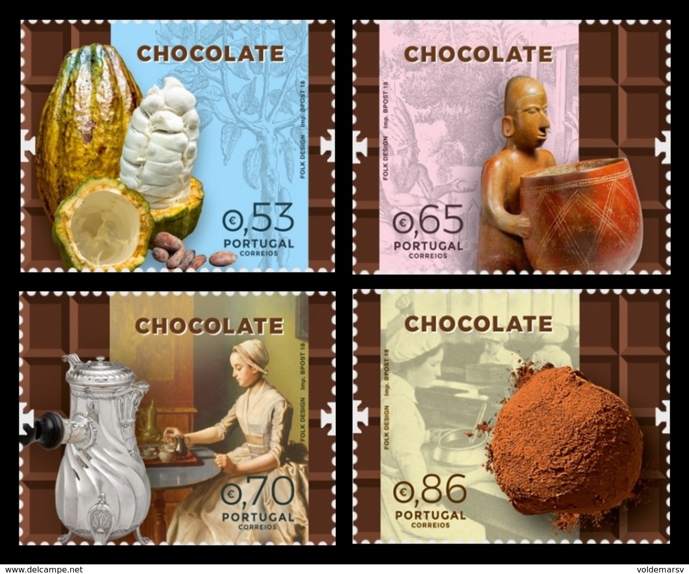 Portugal 2018 Mih. 4410/13 Chocolate MNH ** - Unused Stamps