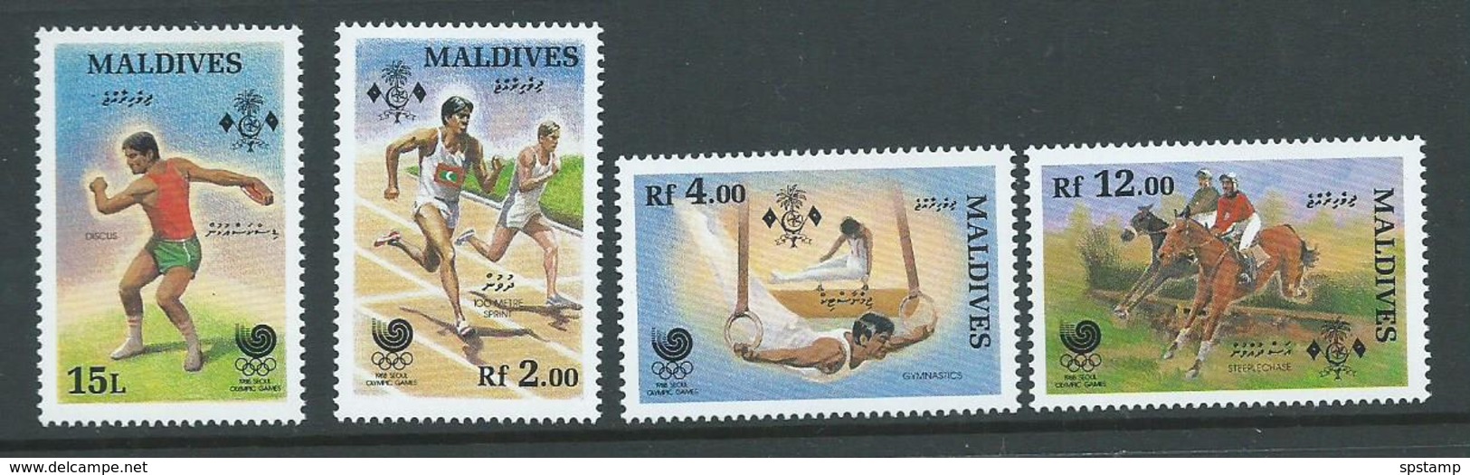 Maldives 1988 Seoul Olympic Games Set 4 MNH - Maldives (1965-...)