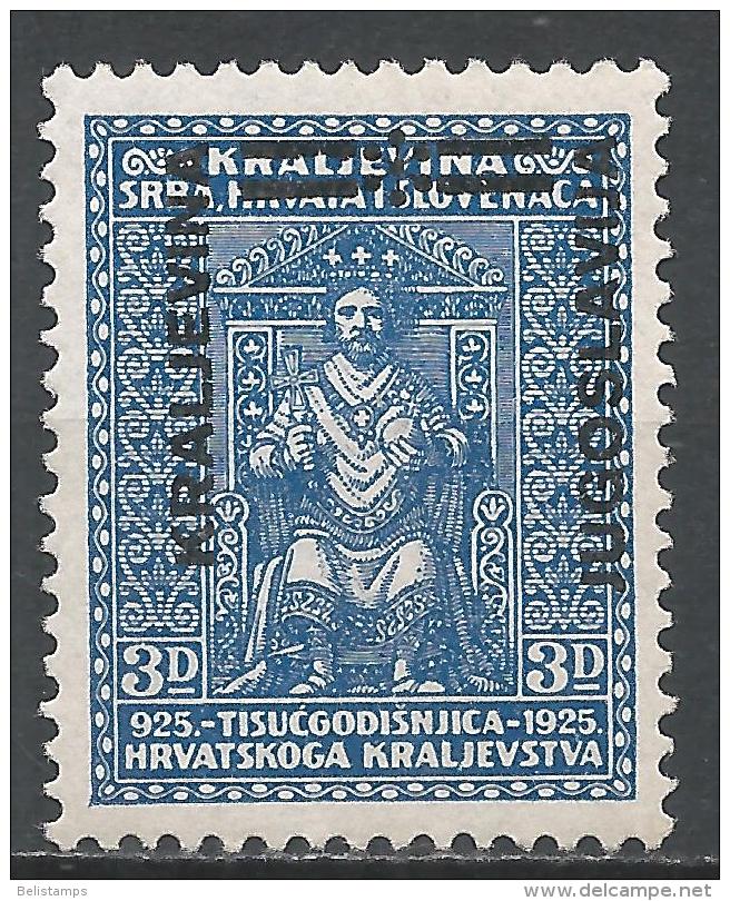 Yugoslavia 1931. Scott #B25 (MNH) King Tomislav, Overprinted * - Neufs