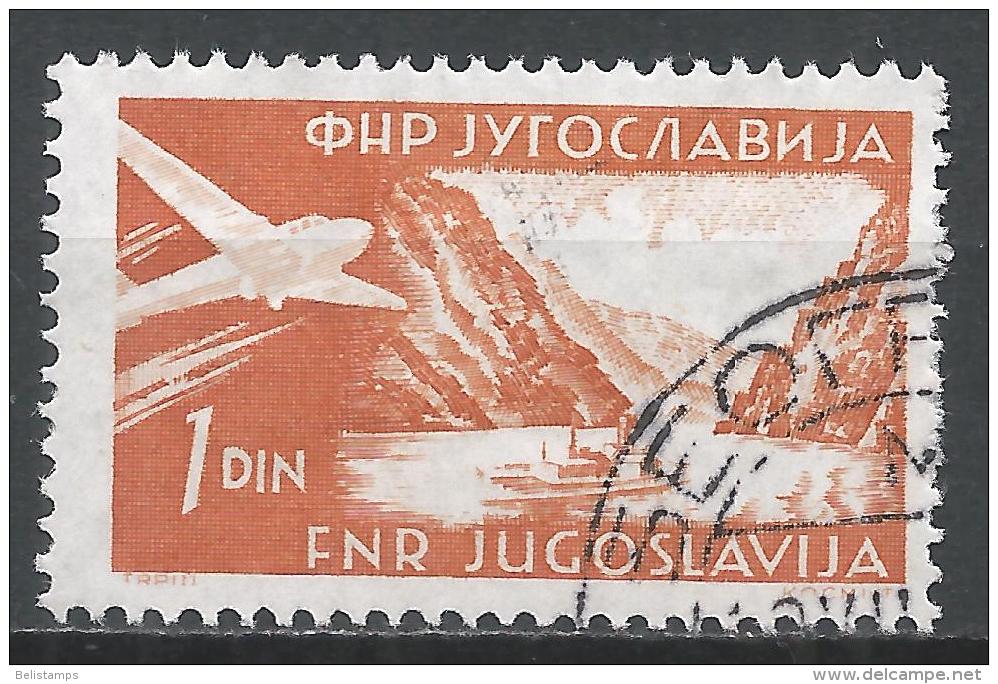Yugoslavia 1951. Scott #C34 (U) Iron Gate, Derdap * - Poste Aérienne