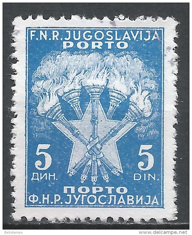 Yugoslavia 1951. Scott #J69 (U) Torches And Star * - Timbres-taxe