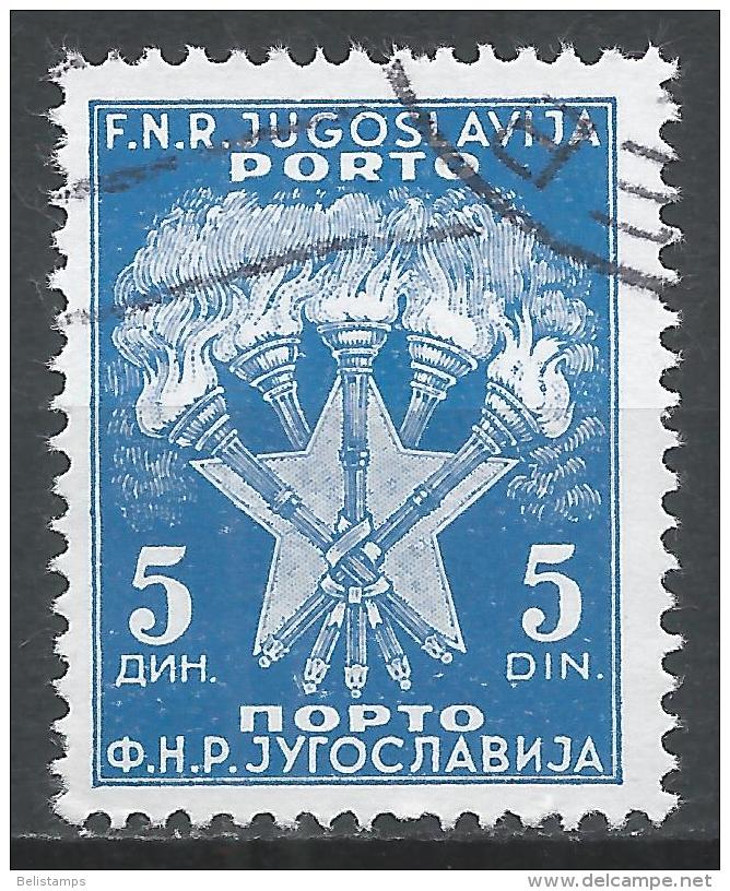 Yugoslavia 1951. Scott #J69 (U) Torches And Star * - Timbres-taxe