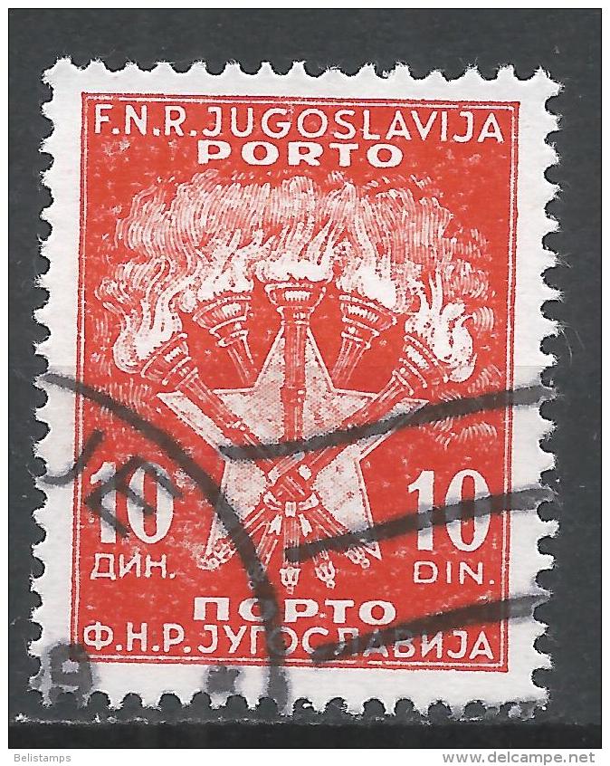 Yugoslavia 1951. Scott #J70 (U) Torches And Star - Timbres-taxe