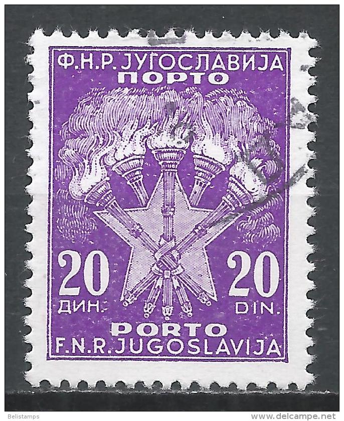 Yugoslavia 1951. Scott #J71 (U) Torches And Star - Timbres-taxe