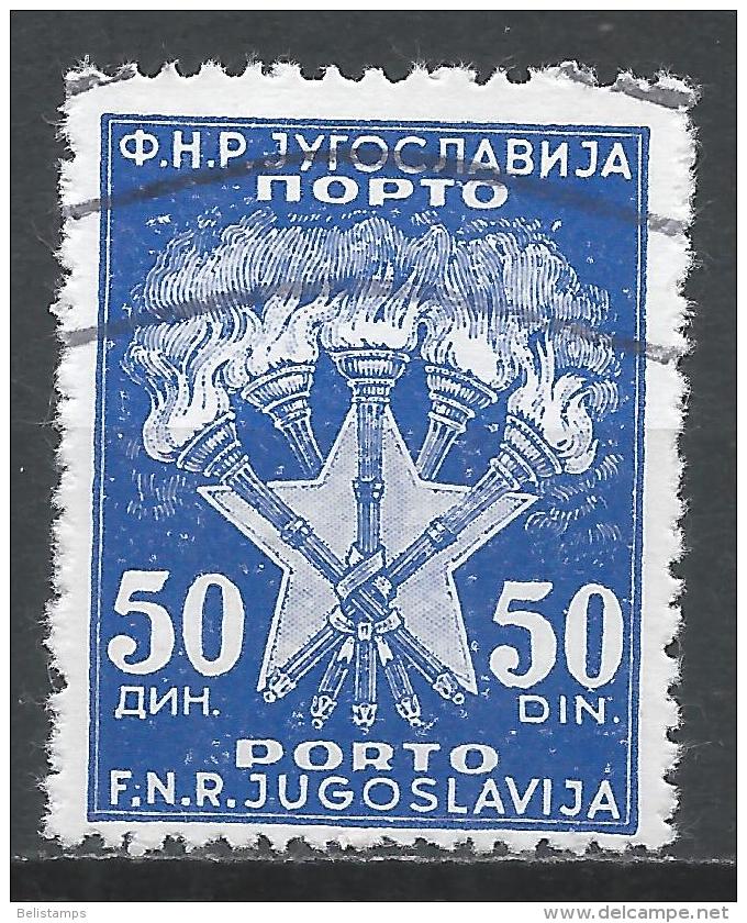 Yugoslavia 1951. Scott #J73 (U) Torches And Star - Timbres-taxe