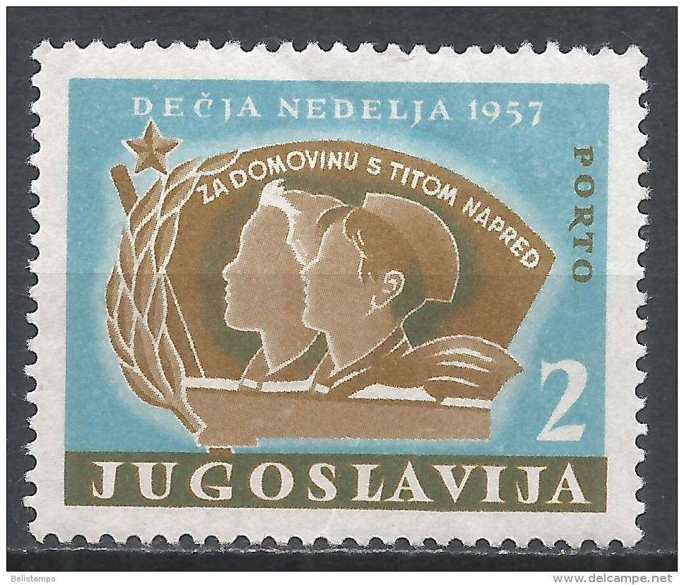 Yugoslavia 1957. Scott #RAJ15 (M) Girl And Boy Pioneers * - Bienfaisance