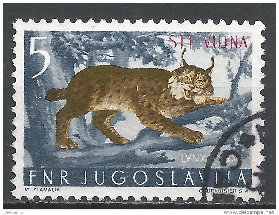 Yugoslavia (Trieste) 1954. Scott #94 (U) Lynx, Overprinted STT VUJNA * - Oblitérés