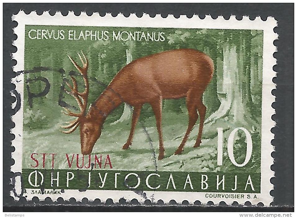 Yugoslavia (Trieste) 1954. Scott #95 (U) Red Deer, Overprinted STT VUJNA * - Oblitérés