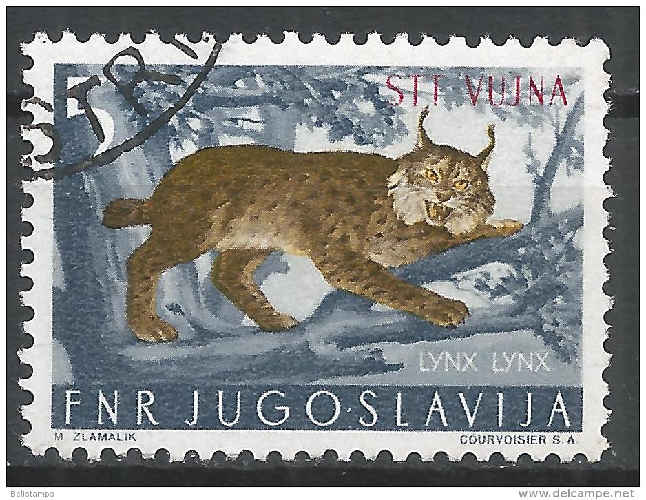 Yugoslavia (Trieste) 1954. Scott #94 (U) Lynx, Overprinted STT VUJNA * - Oblitérés