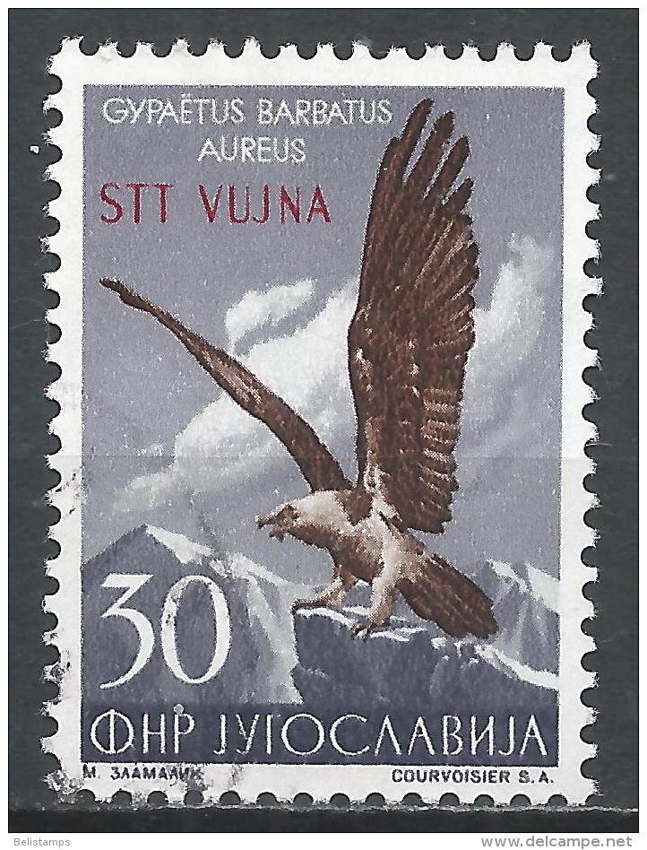 Yugoslavia (Trieste) 1954. Scott #99 (U) Lammergeier, Eagle, Overprinted STT VUJNA * - Oblitérés